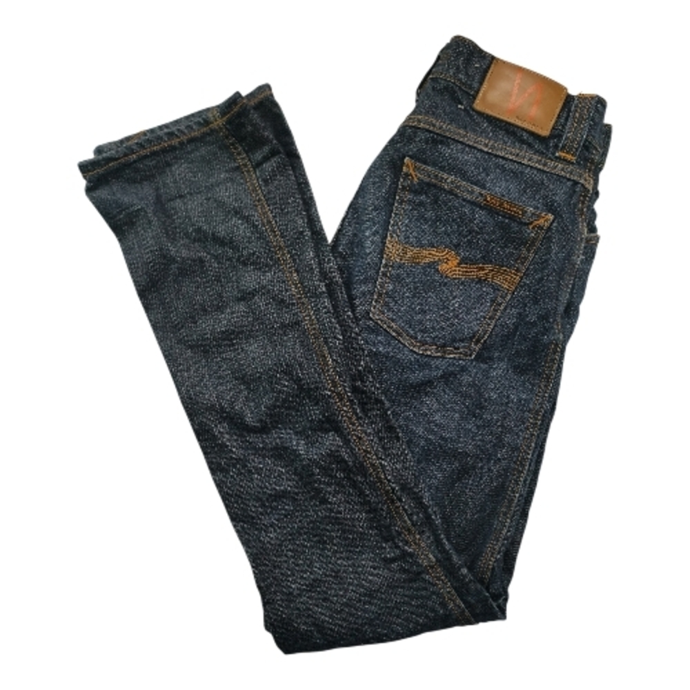 Nudie Jeans Slim Jim 30x34 Raw Dry Broken Twill Dark Indigo Selvedge Like New